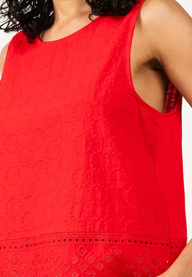 Sleeveless Mix Jersey Top