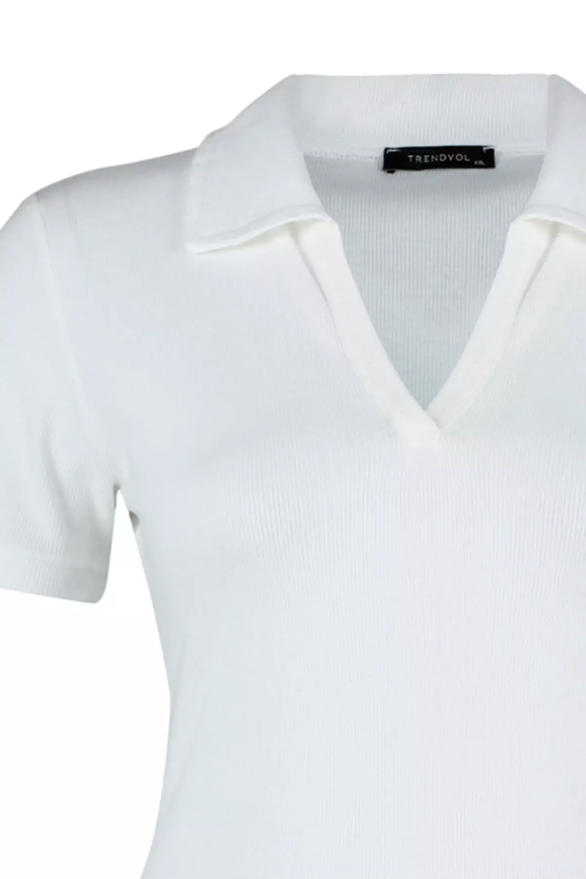 Plus Size Knitted Polo Shirt