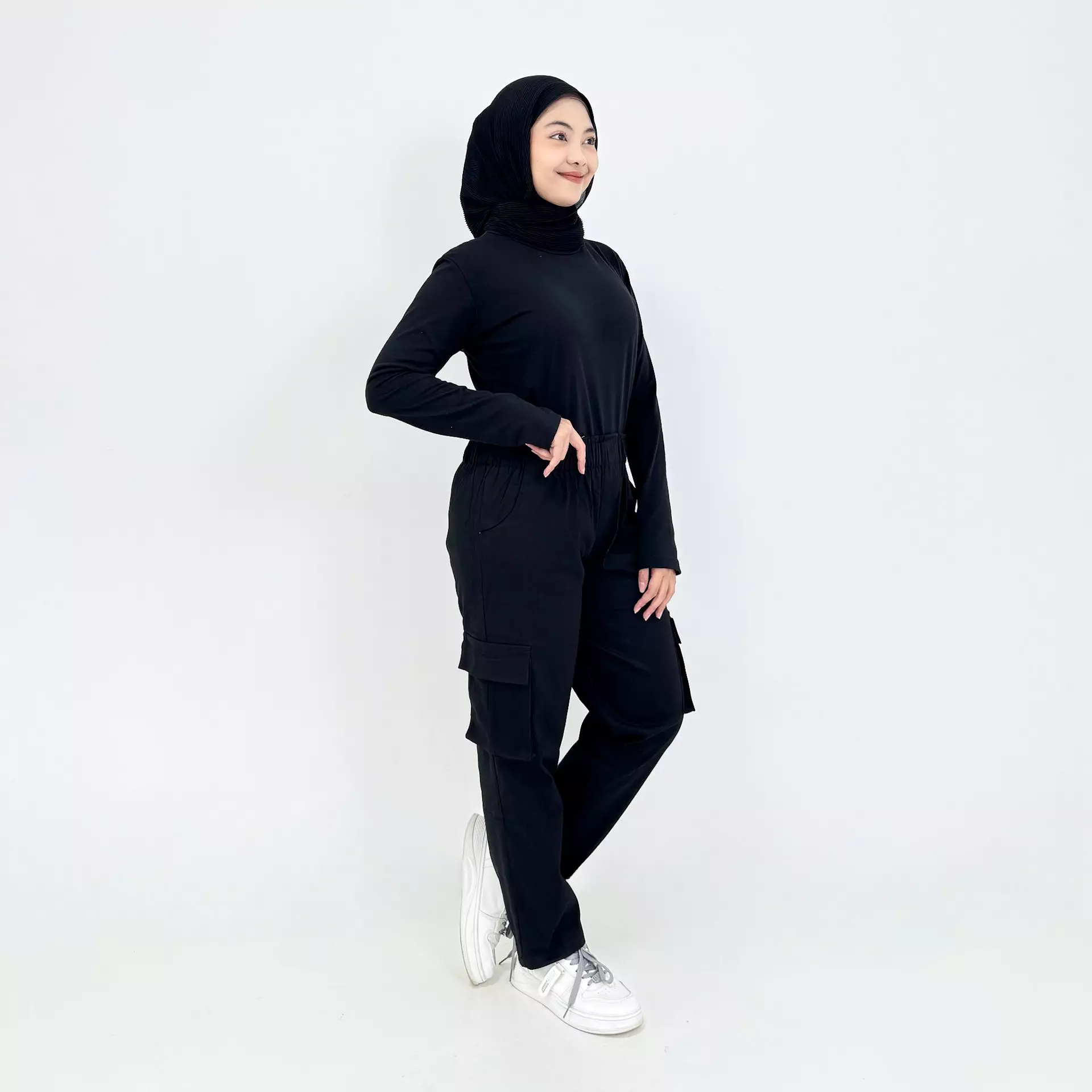 Cargo Luna Pants [HITAM] Celana Panjang Katun Kargo Size XXL