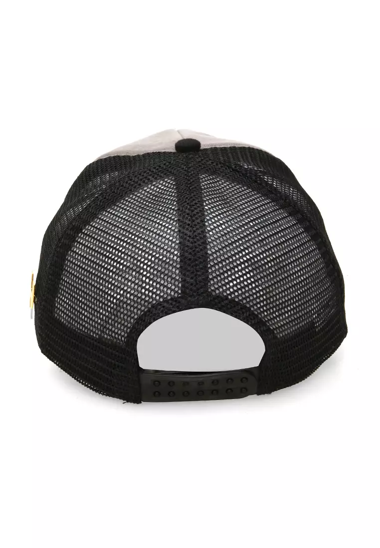 Raesan Topi Baseball Jaring Aksesoris Fashion Pria Adjustable Strap Material Polyester ORIGINAL - Gray Black