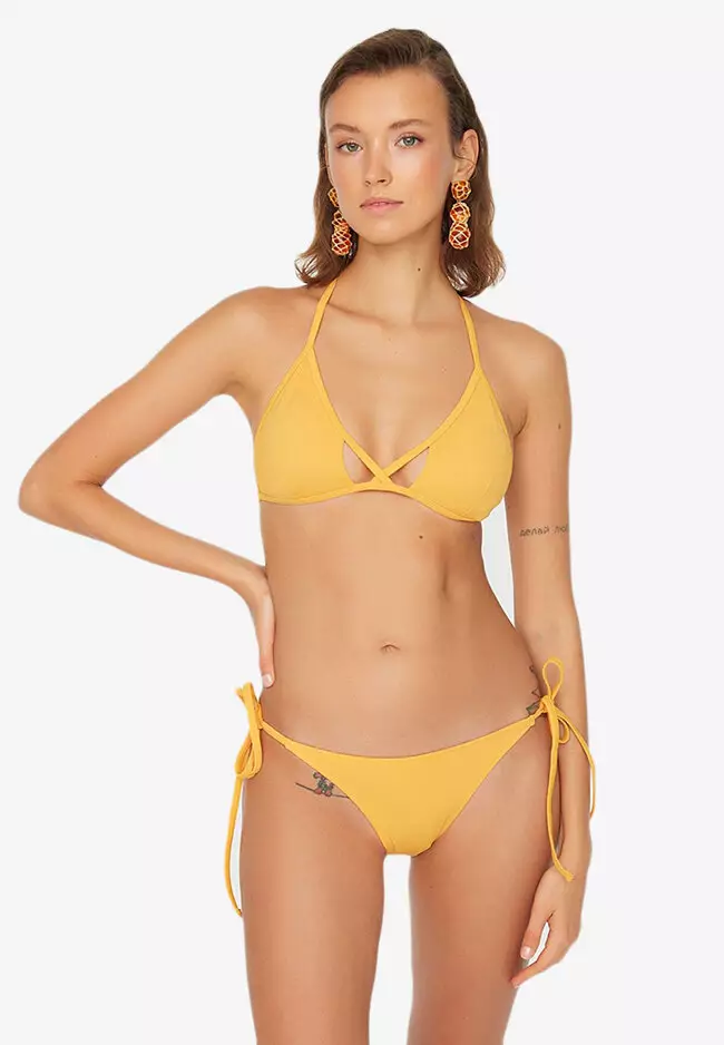 Jual Trendyol Plain Bikini Top Bottom Original 2024 ZALORA
