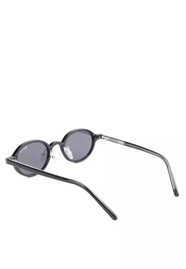 Polarized Plastic Frame Retro Oval Sunglasses