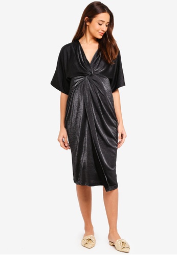 Shop Jojo Maman Bébé Maternity Sparkle Twist Wrap Dress Online On