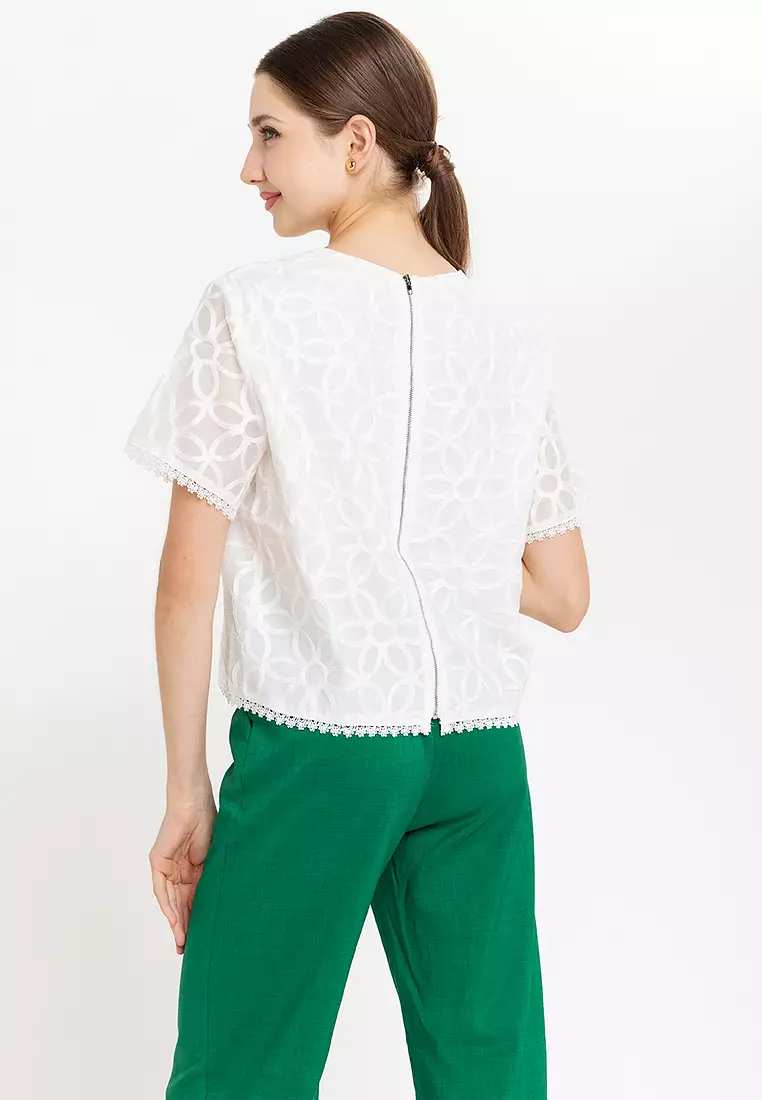 Chia Lace Waist Filipiniana Blouse
