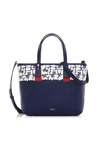 Jual Bonia Dark Blue The Wall Tote Original Zalora Indonesia