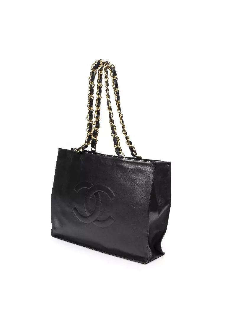 Chanel Pre loved Vintage Large CC Shopper Tote ZALORA