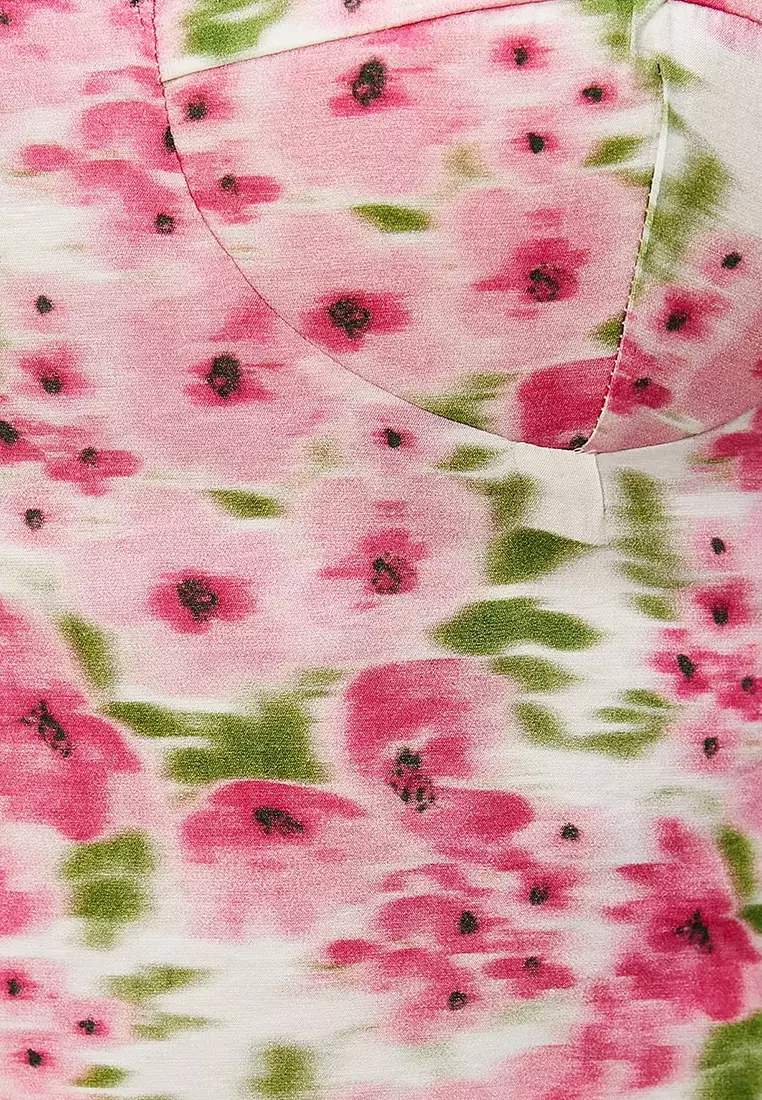 Corset Bustier Floral Strap Top