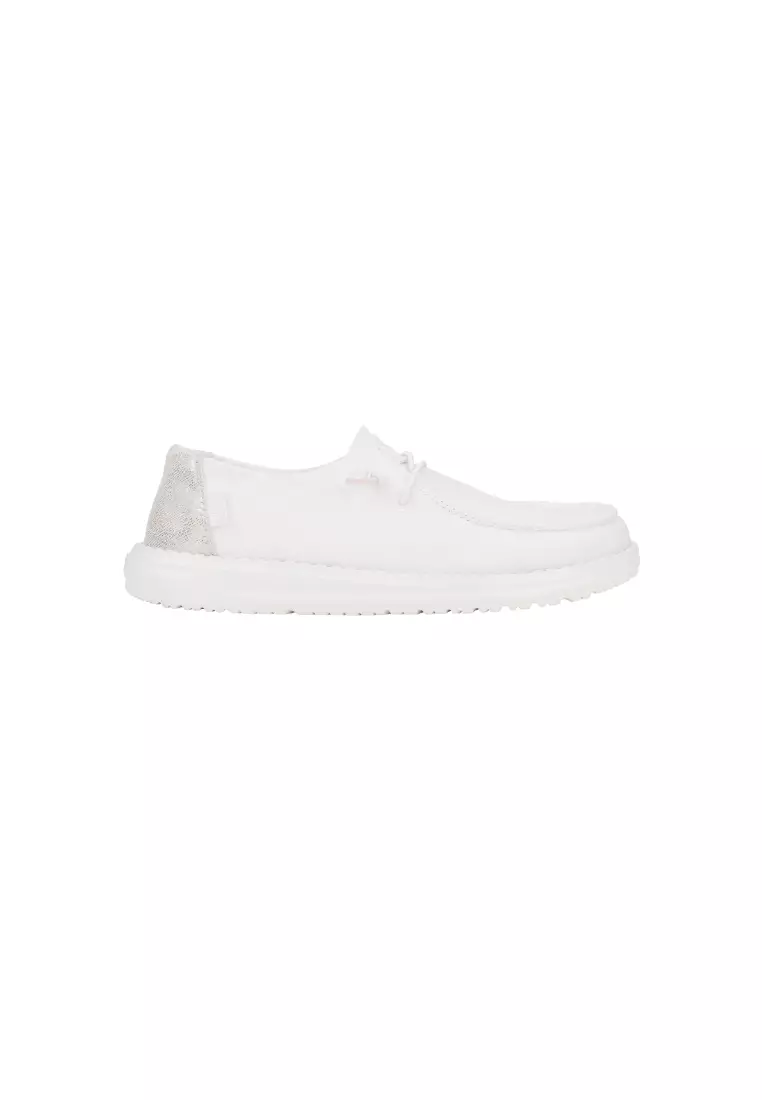 Discount on HeyDude  shoes - SKU: HeyDude Women's Wendy Metallic Sparkle in White
