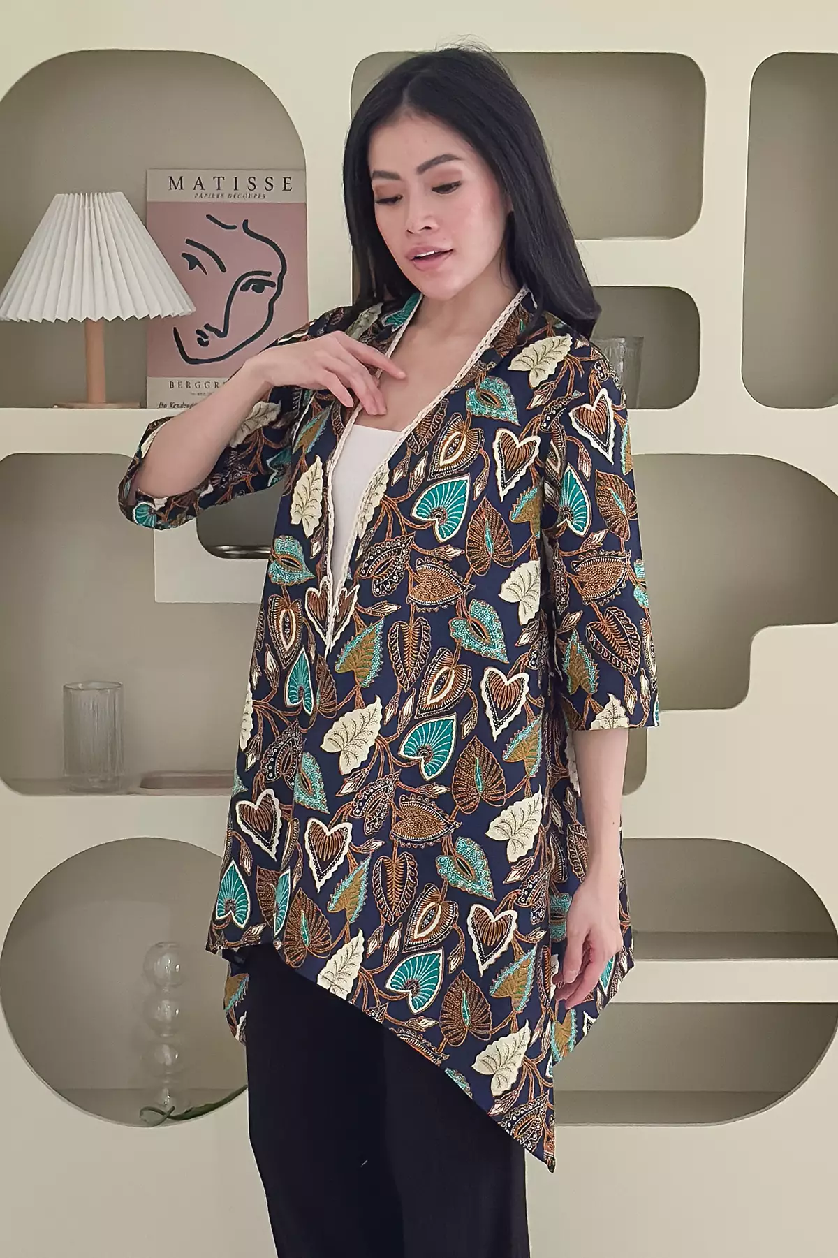 Bilqiz Daun Hijau Outer Batik