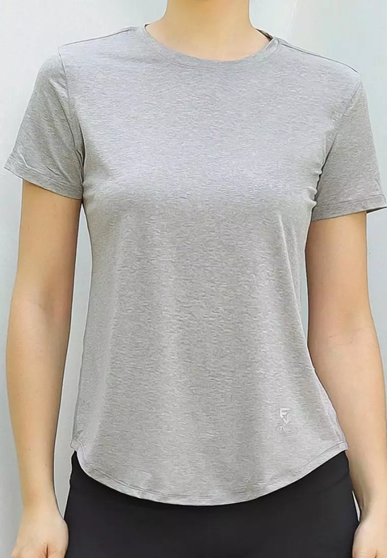 Fitwear - Kaos Olahraga Wanita FITWEAR DRYFIT OVERSIZE PENNY BASIC S/S - STEEL GRAY
