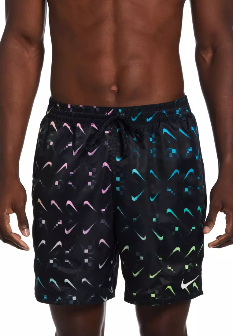 Nike swoosh print swim sales shorts