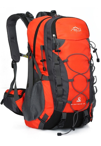 local lion water resistant camping travelling hiking backpack 40l 127 orange