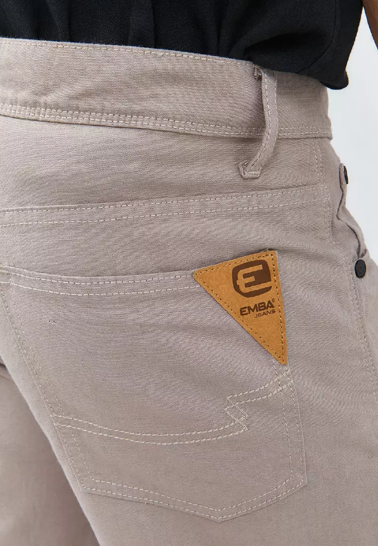 Emba Denim - BS08.1 Celana Pria Regular Fit Material Kanvas