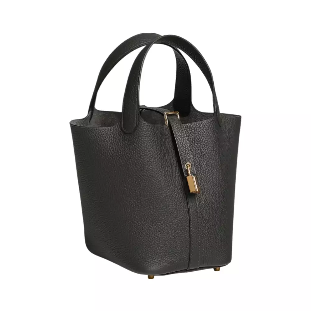 Picotin 18 Dark Bronze Taurillon Clemence Ghw