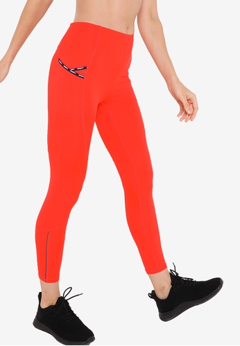 SUPERDRY red Run 7/8 Tights - Sports Performance 4C17DAA1FE11E9GS_1