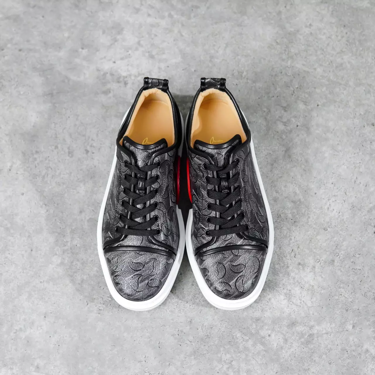 Sepatu CHRISTIAN LOUBOUTIN ADALON PATTERN GREY LOUIS JUNIOR SNEAKER 100% ORIGINAL