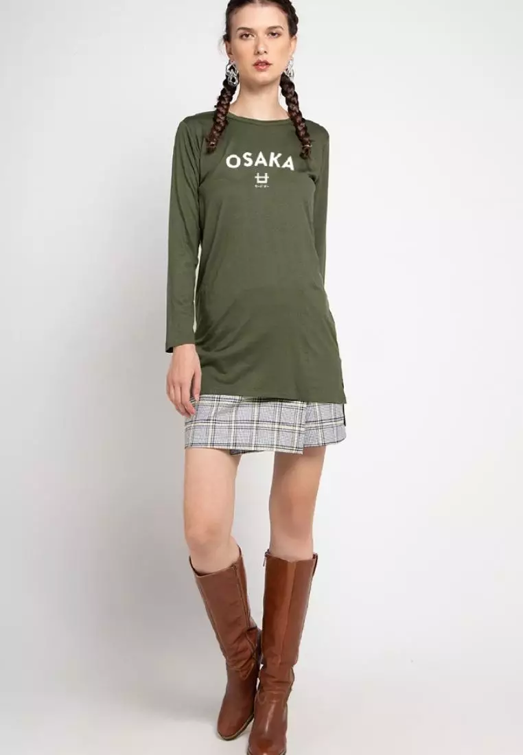 LTD05 thirdday mls osaka logo green army hijab lengan panjang wanita