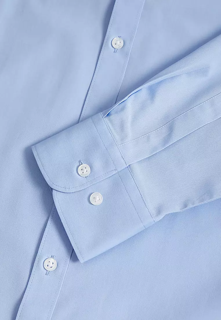 Regular Fit Easy Iron Cotton Blend Shirt