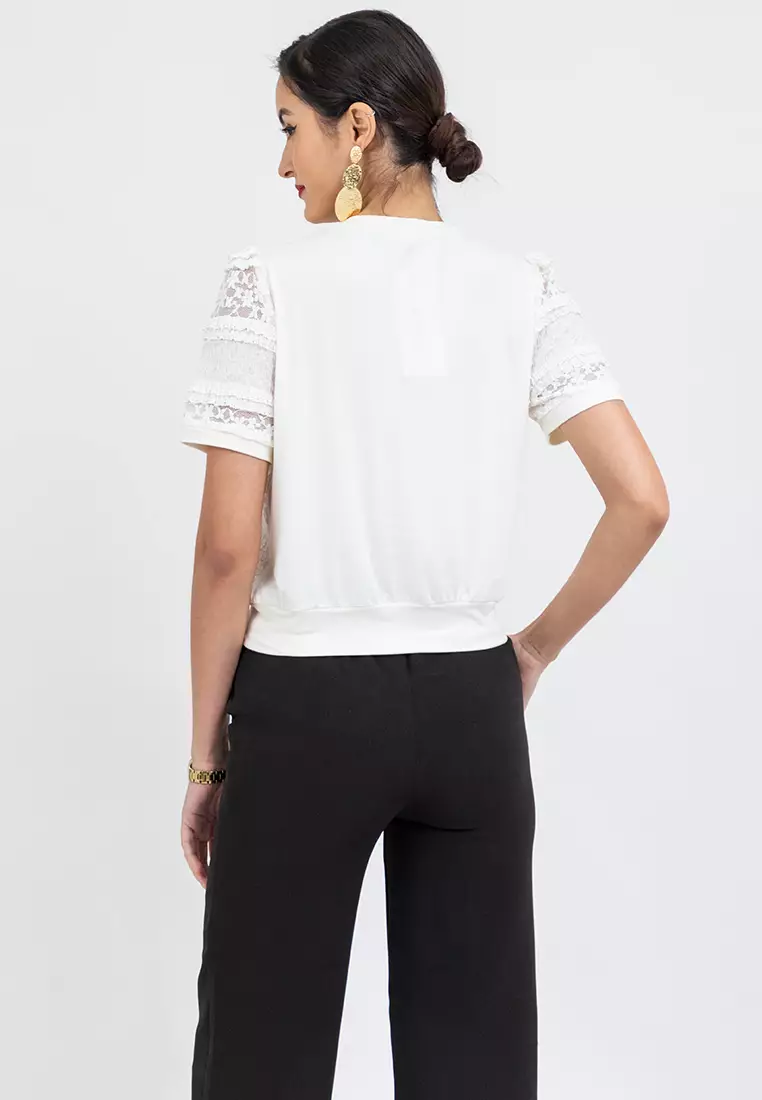 MAYUMI Lace Blouson Shirt