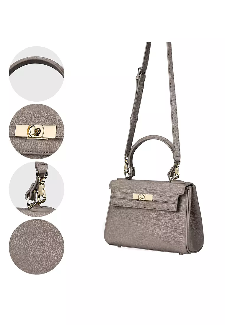 Victoria S 女士時尚休閒手提包 小號女士皮包/單肩包/斜背包/吊帶包 - 裸色