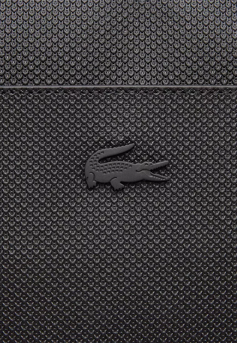 Men's Chantaco Matte Piqué Leather Flat Zip Bag