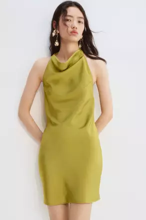 Buy H&M Satin halterneck dress 2026 Online | ZALORA