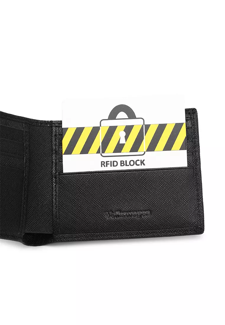 男士皮革 RFID 雙折短夾 / 錢包  (Men's RFID Genuine Leather Bi Fold Short Wallet)