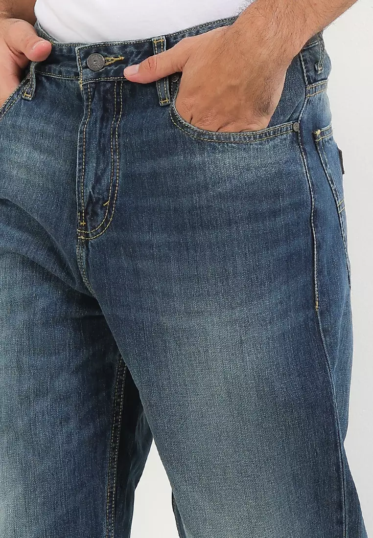 Fashion Relaxed Fit Denim Pants CRF115F