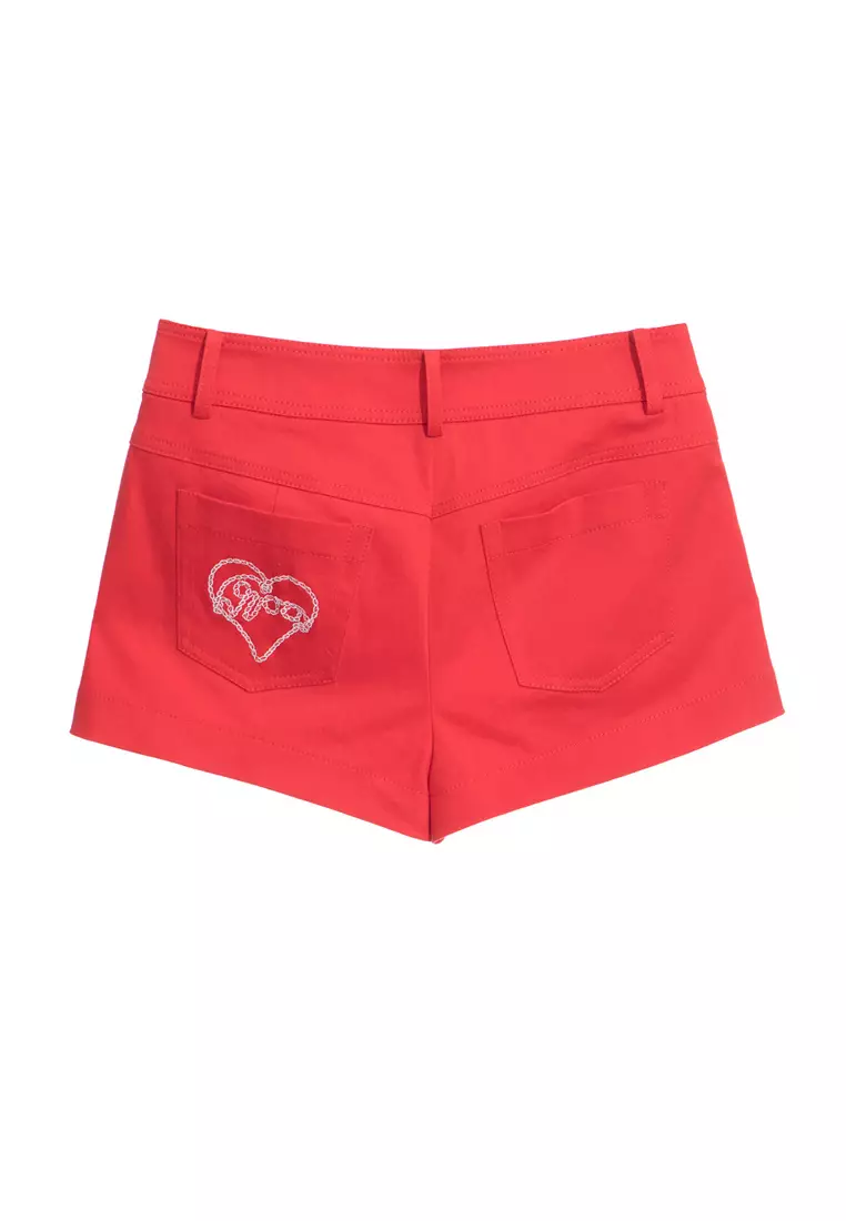 Red on sale mini shorts