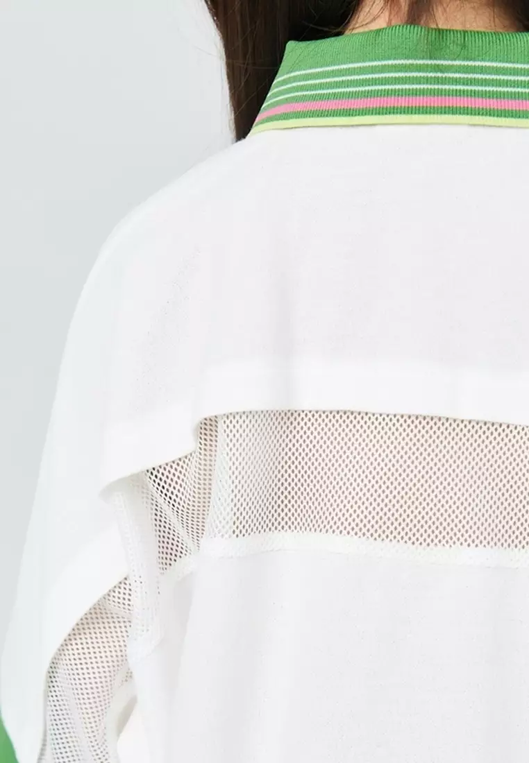 马拉丁女Polo领短袖T恤白色夏季T恤