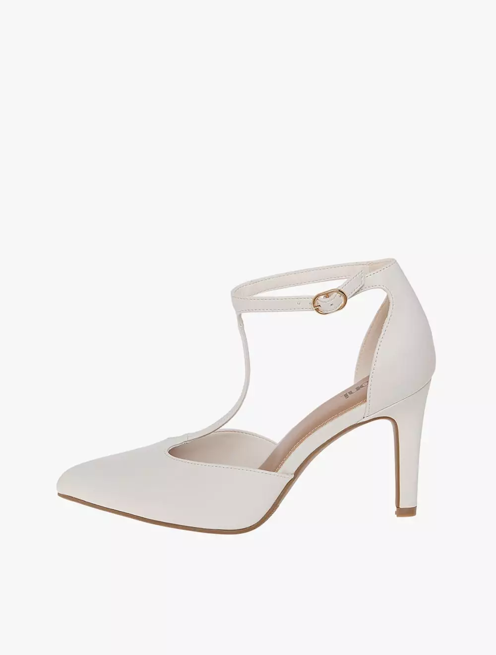 Payless Fioni Women Saxon T-Strap Pumps - Ivory_04
