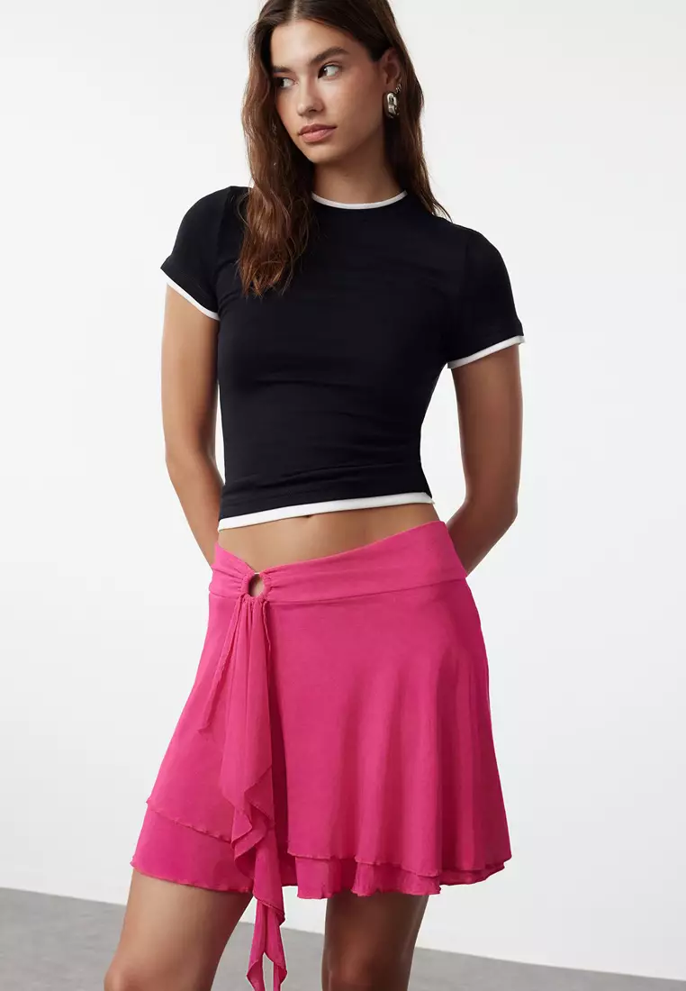 Ruffle Detailed Flounce Skirt