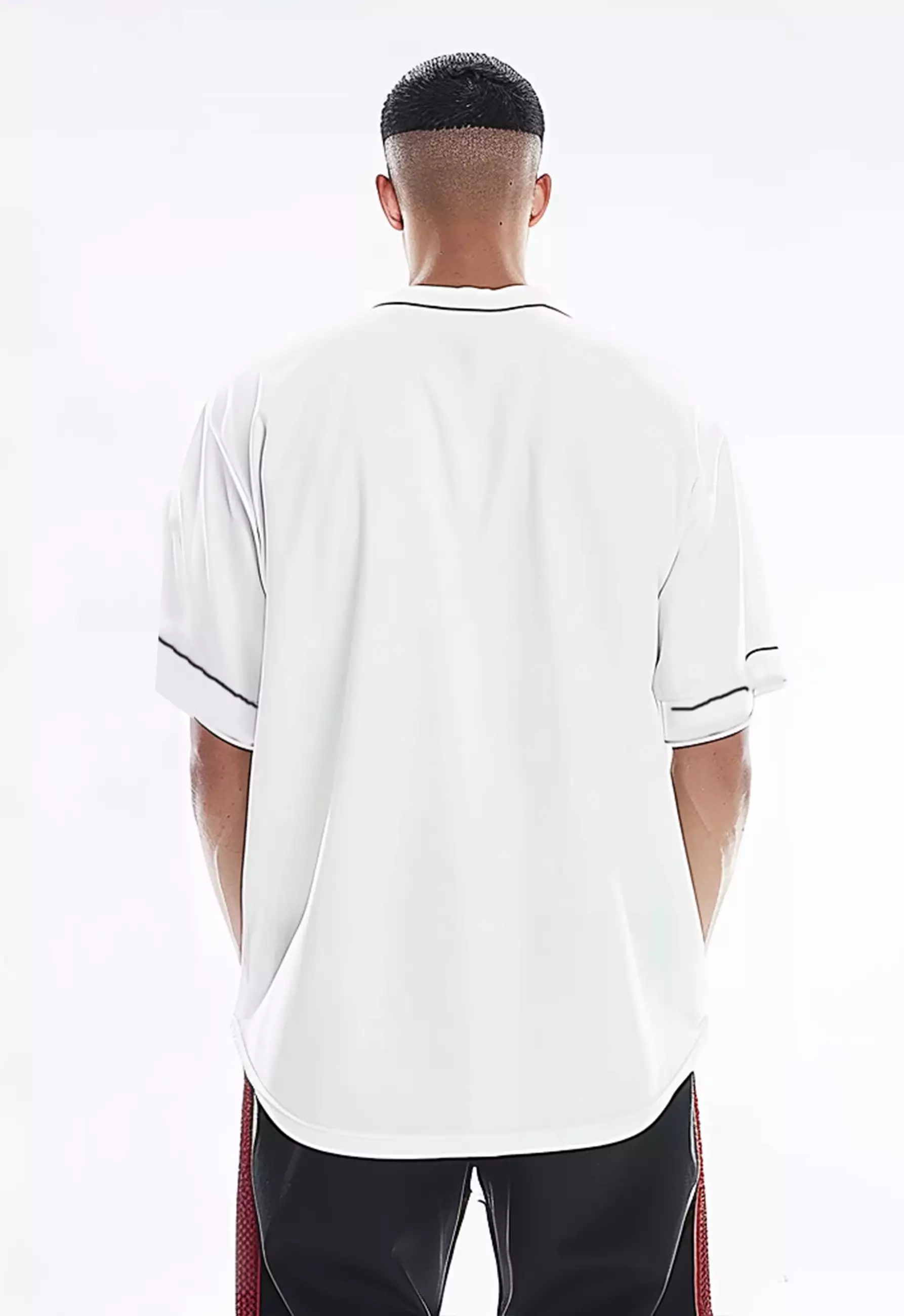 MTO09 Kaos Baseball Polos Putih