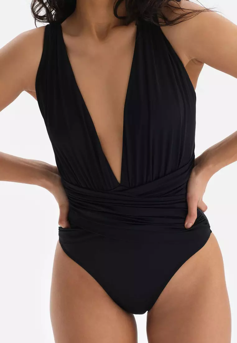 Buy DAGİ Black Swimsuits, Low - Cut, Cupless, Non-wired, Swimwear for Women  Online