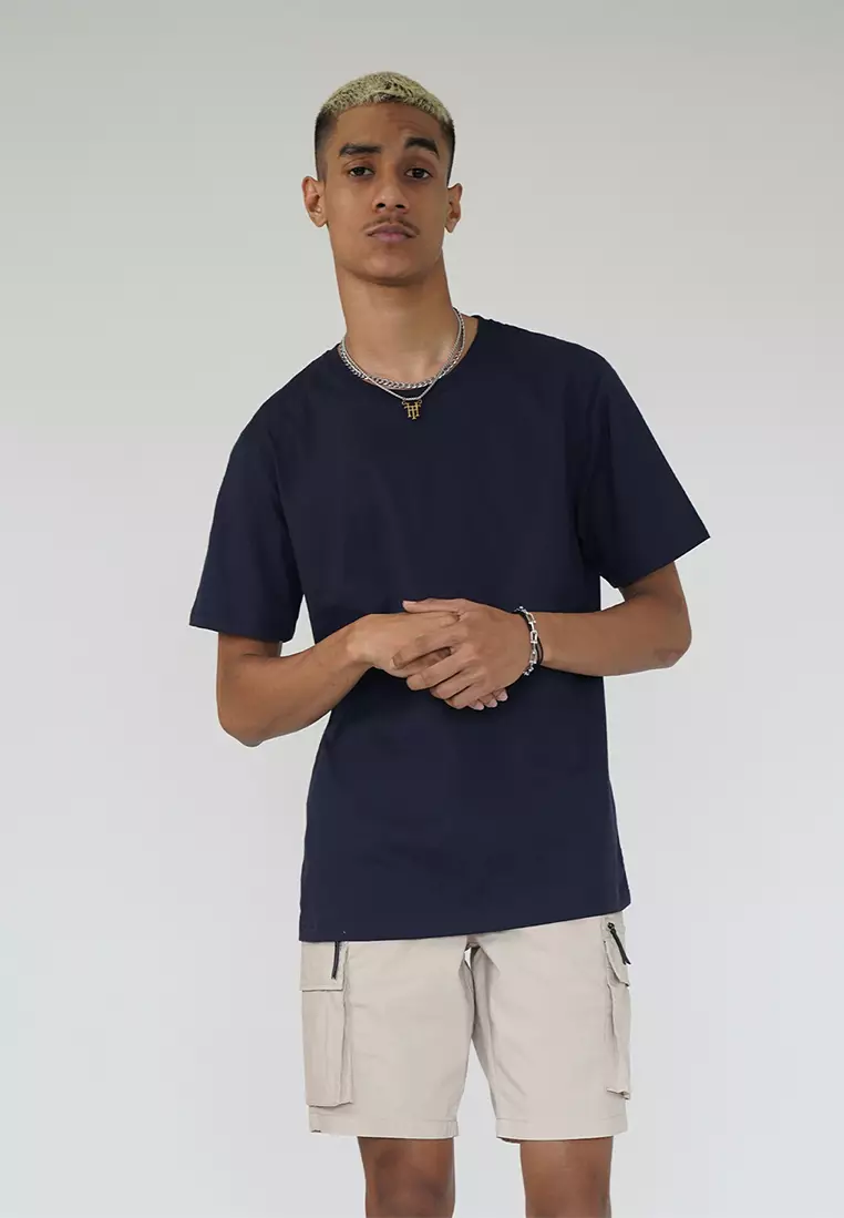 CELCIUS Kaos Basic Lengan Pendek LIN001297C Navy