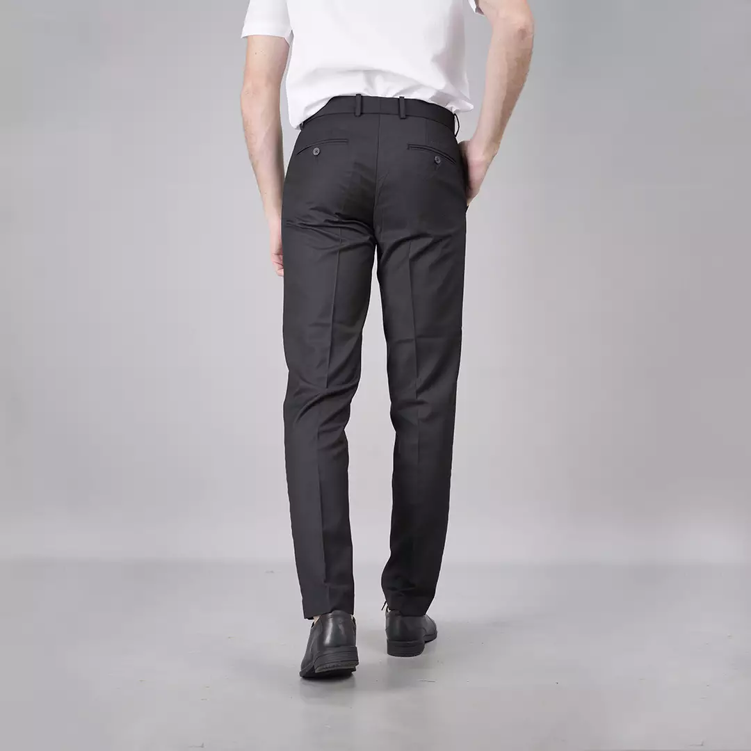 Johnwin - Celana Formal - Celana Pria - Hitam - Polyester - Slim Fit - F.996.010.110.C