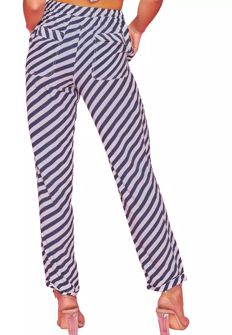 Red white striped pajama on sale pants