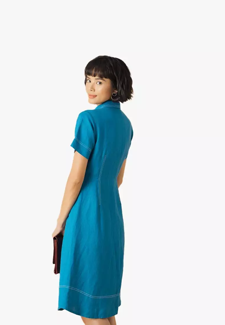 Becoming Color Me Midi Linen Dress