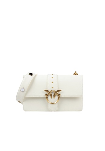 Pinko white Pinko 22 Autumn and Winter Large Basic Removable Wide Leather Love Strap Bird Swallow Bag 1P22TT Y5H7 4A26DACFD590A5GS_1