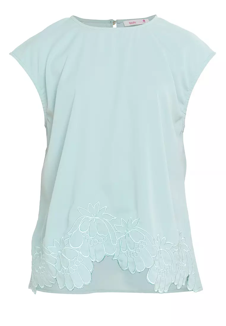 Carone Embroidery Hem Filipiniana Blouse