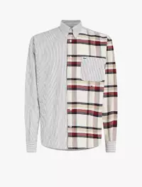 Tommy Hilfiger Global Stripe Archive Shirt In Ivory/Multi