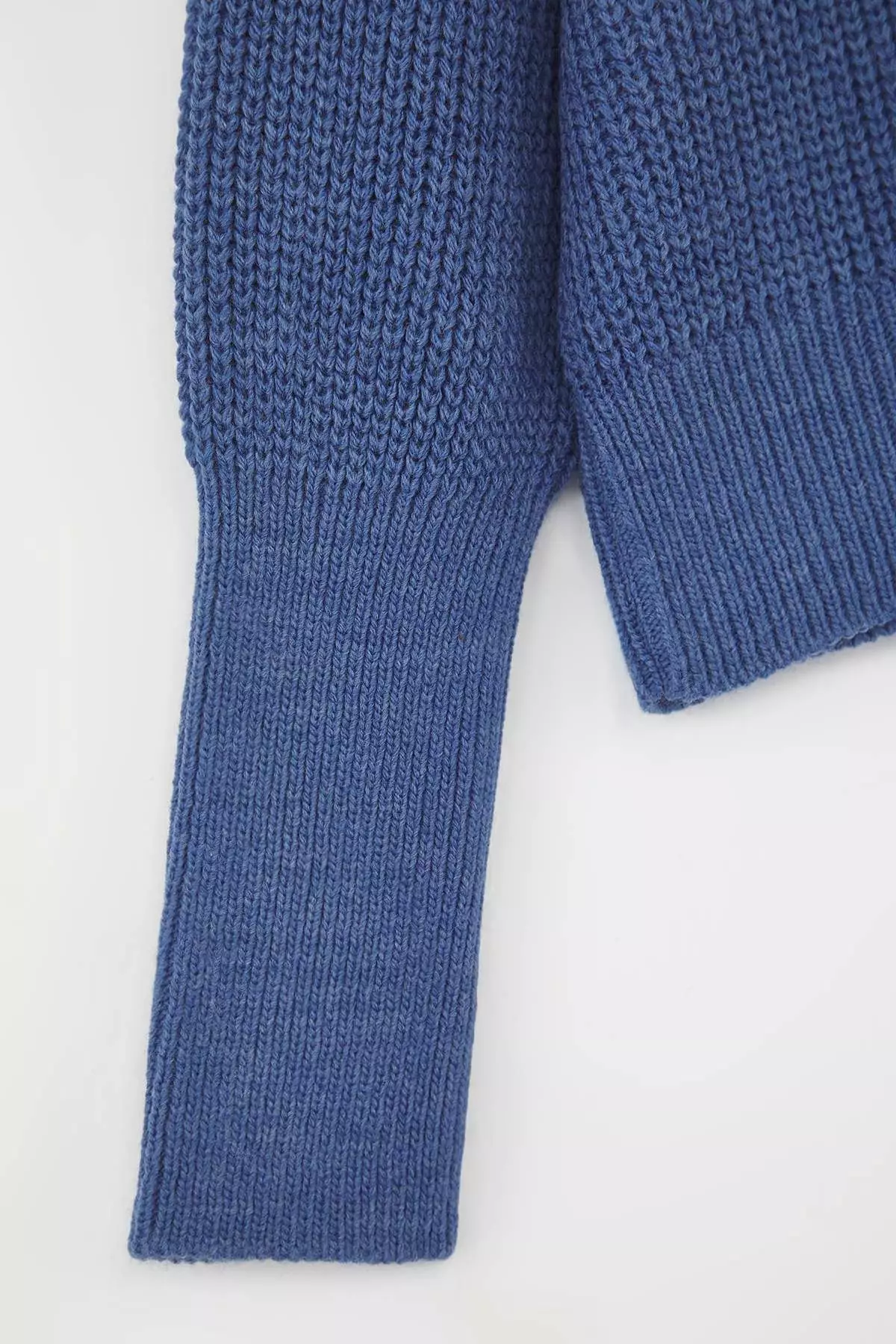 Indigo Wide Fit Turn-Down Collar Zip-Up Knitwear Cardigan Twoaw24Hi00072