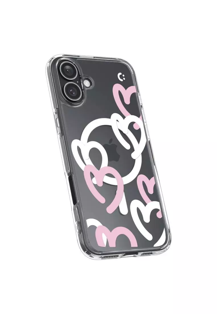 Buy Spigen Spigen iPhone 16 Case Ultra Hybrid MagFit Hearts White Pink