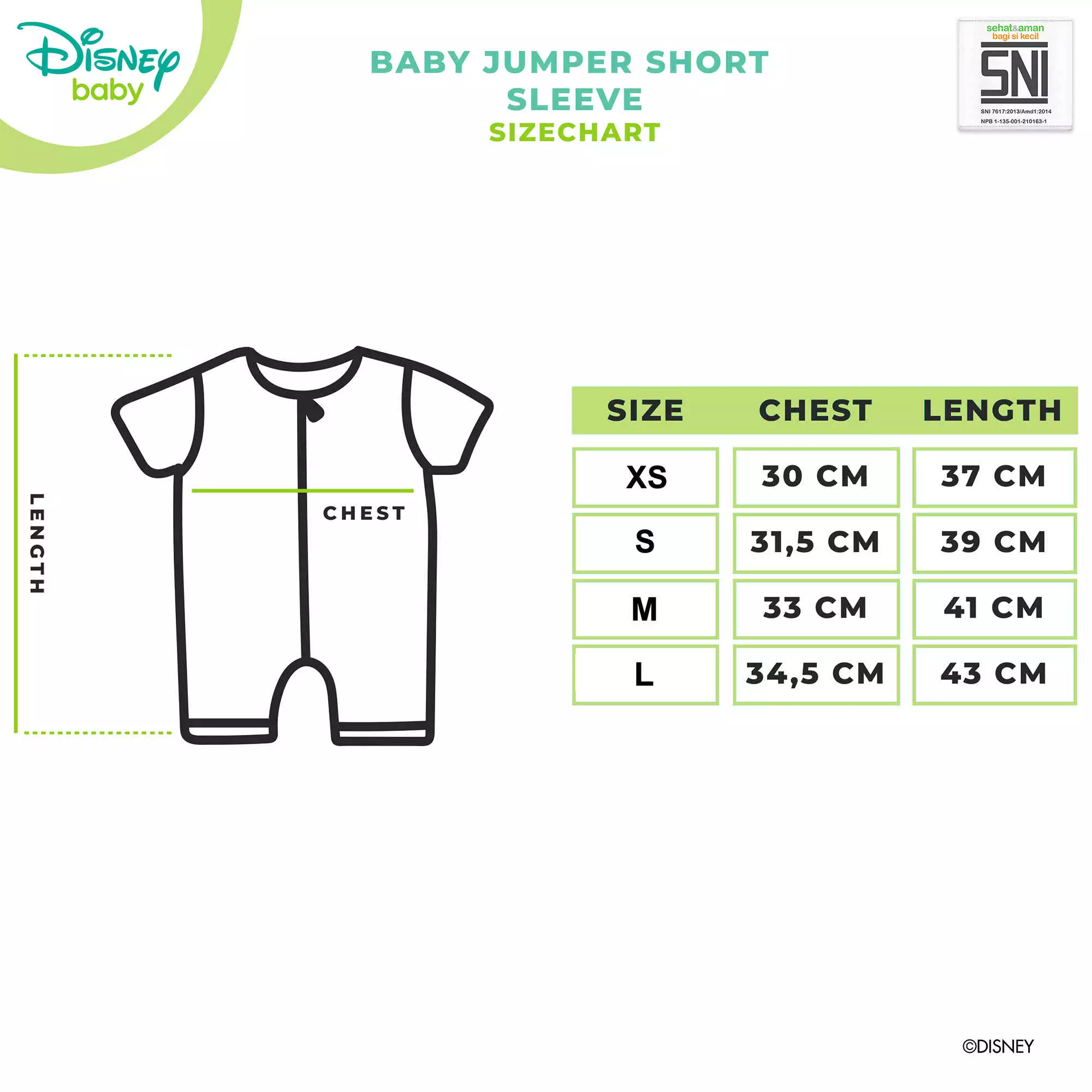 Jual Custom.id Jumper Bayi Pendek Mickey DISNEY Katun Bambu DMF211