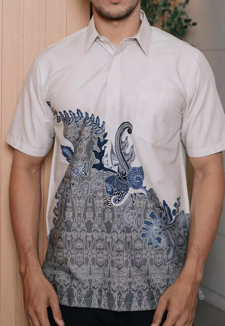 Hadinata Batik Premium Pria Kemeja Pendek Superfine Nirvana Nirmala