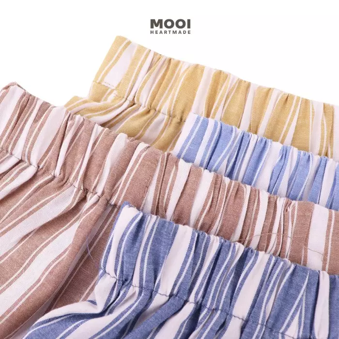Mooi Celana Pendek Anak Laki-laki Yoshi Striped Pants - Light Blue