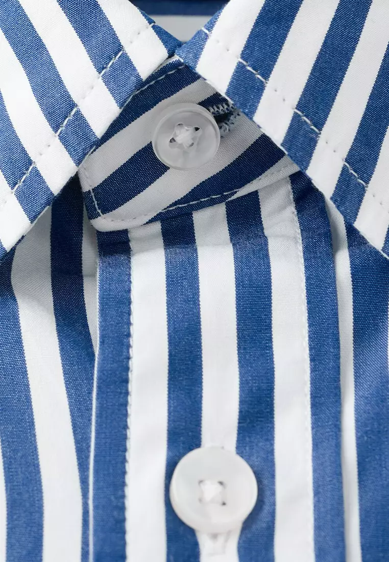 Regular-Fit Striped 100% Cotton Shirt