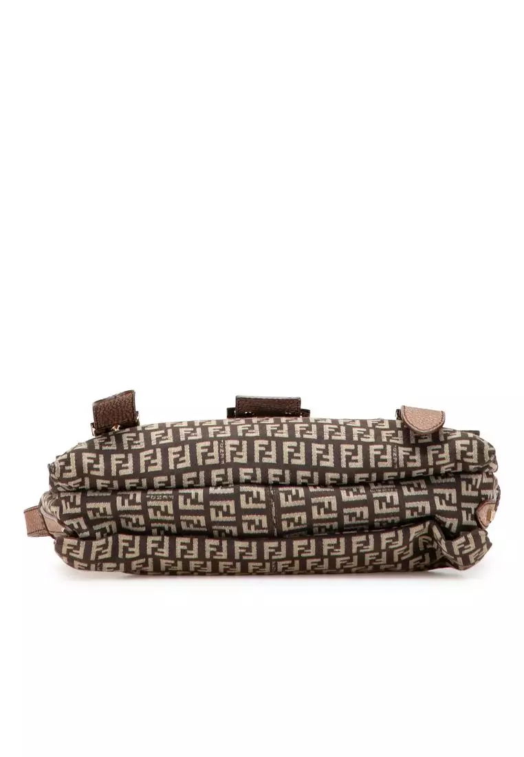 Pre-Loved Fendi Zucchino Canvas Sweety Crossbody