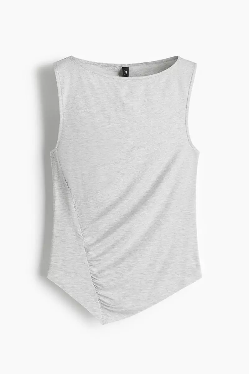 Draped jersey vest top
