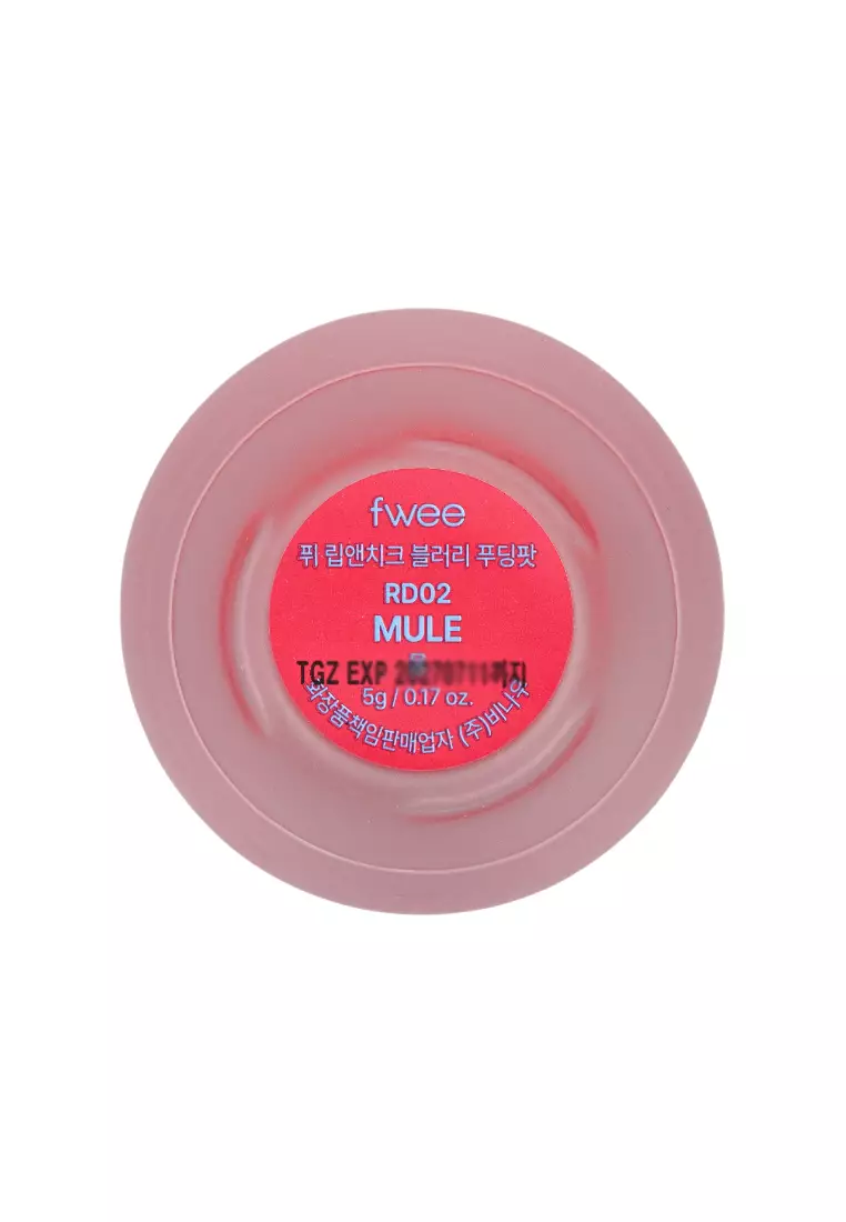 FWEE Lip & Cheek Blurry Pudding Pot(#RD02 Mule)(5g) 5g
